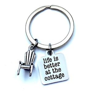 Life Is Better At The Cottage Keychain May Be Personalized
